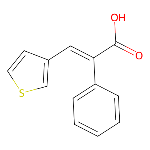 2-Phenyl-3-(3-thienyl)acrylic acid structure