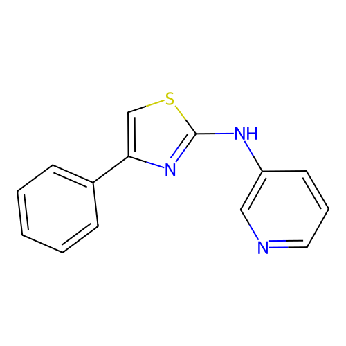 4-phenyl-N-(3-pyridinyl)-2-thiazolamine structure