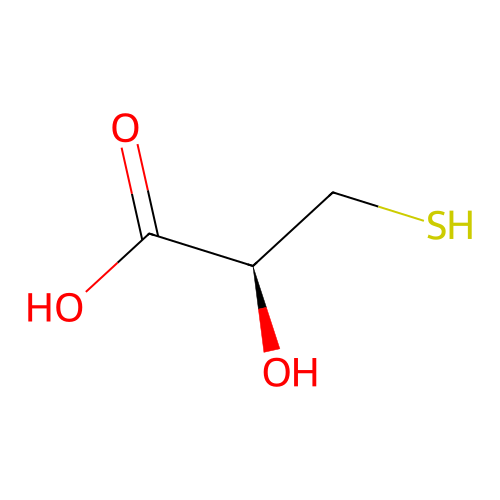(2S)-2-hydroxy-3-sulfanylpropanoic acid structure