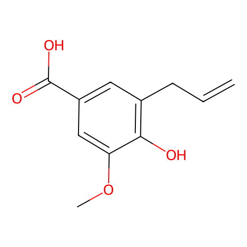 3-Allyl-4-hydroxy-5-methoxybenzoic acid structure