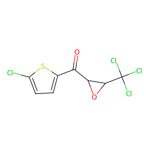 (5-Chloro-thiophen-2-yl)-(3-trichloromethyl-oxiranyl)-methanone structure