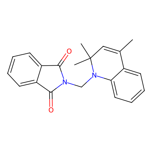 2-[(2,2,4-trimethylquinolin-1(2H)-yl)methyl]-1H-isoindole-1,3(2H)-dione structure
