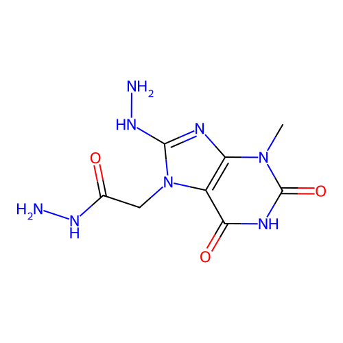 2-(8-hydrazinyl-3-methyl-2,6-dioxopurin-7-yl)acetohydrazide structure