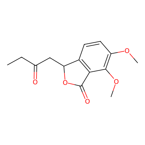 6,7-dimethoxy-3-(2-oxobutyl)isobenzofuran-1(3H)-one structure