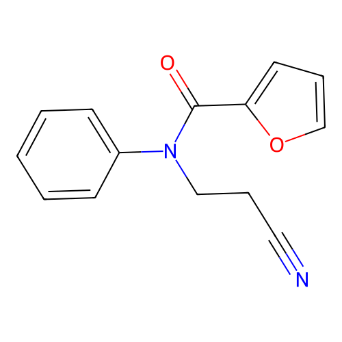 N-(2-cyanoethyl)-N-phenylfuran-2-carboxamide structure