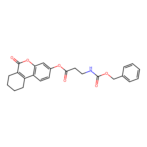 (6-oxo-7,8,9,10-tetrahydrobenzo[c]chromen-3-yl) 3-(phenylmethoxycarbonylamino)propanoate structure