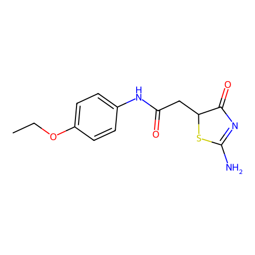 N-(4-Ethoxyphenyl)-2-(2-imino-4-oxo-1,3-thiazolidin-5-yl)acetamide structure
