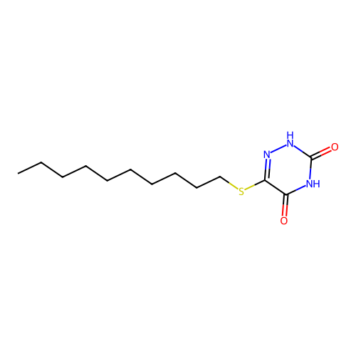 6-(Decylthio)-1,2,4-triazine-3,5(2H,4H)-dione structure