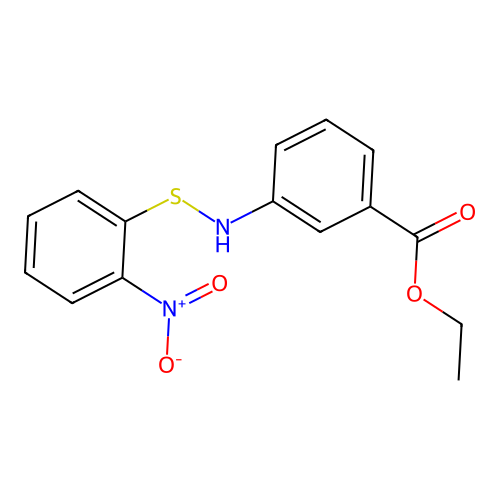 Ethyl 3-{[(2-nitrophenyl)sulfanyl]amino}benzoate structure
