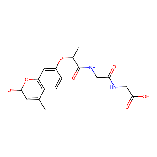 2-(2-(2-((4-methyl-2-oxo-2H-chromen-7-yl)oxy)propanamido)acetamido)acetic acid structure