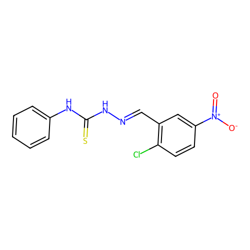 2-chloro-5-nitrobenzaldehyde N-phenylthiosemicarbazone structure