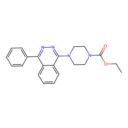 Ethyl 4-(4-phenylphthalazin-1-yl)piperazine-1-carboxylate structure