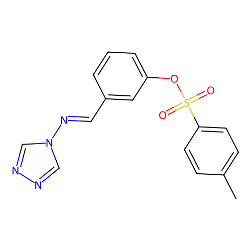 3-[(E)-(4H-1,2,4-triazol-4-ylimino)methyl]phenyl 4-methylbenzenesulfonate structure
