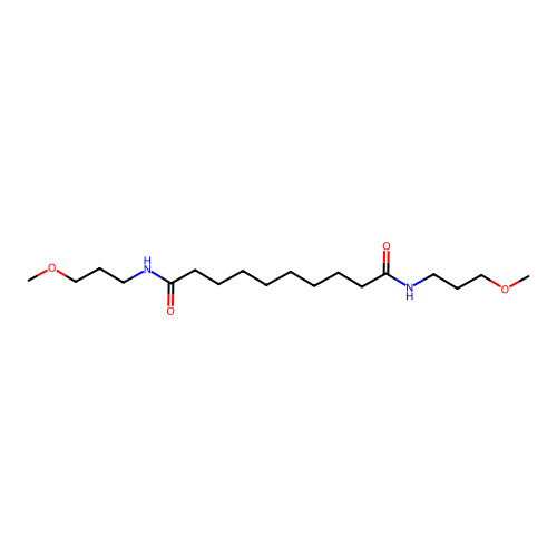 Decanediamide, N,N'-bis(3-methoxypropyl)- structure
