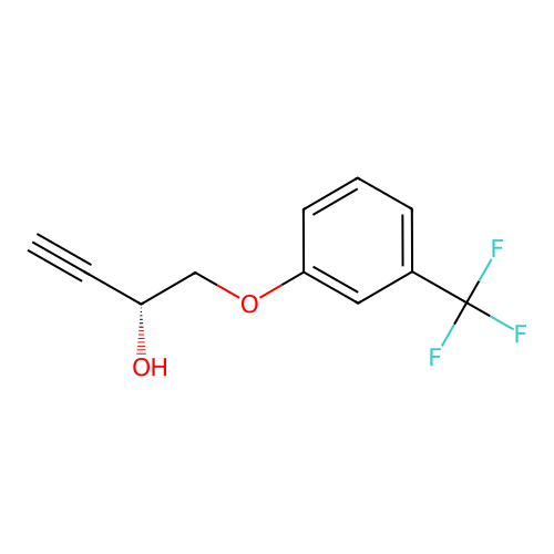 (2R)-1-[3-(Trifluoromethyl)phenoxy]-3-butyn-2-ol structure