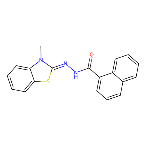 (Z)-N'-(3-methylbenzo[d]thiazol-2(3H)-ylidene)-1-naphthohydrazide structure