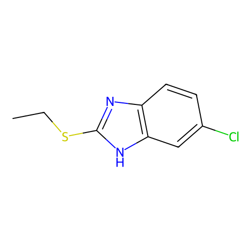 6-chloro-1H-benzimidazol-2-yl ethyl sulfide structure
