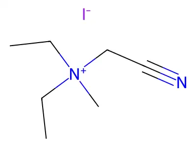 (氰甲基)二乙基甲基碘化铵 structure