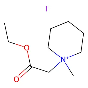 1-(2-Ethoxy-2-oxoethyl)-1-methylpiperidin-1-ium iodide structure