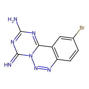 (4e)-10-Bromo-4-imino-4h-[1,3,5]triazino[1,2-c][1,2,3]benzotriazin-2-amine structure