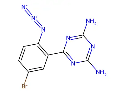 6-(2-Azido-5-bromophenyl)-1,3,5-triazine-2,4-diamine structure