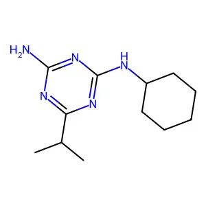 s-Triazine, 2-amino-4-(cyclohexylamino)-6-isopropyl- structure