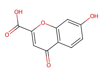7-hydroxy-4-oxo-4H-chromen-2-carboxylic acid structure
