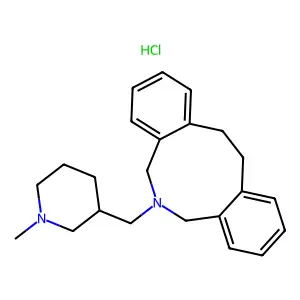 6-(1-Methyl-3-piperidylmethyl)-5,7,12,13-tetrahydro-6H-dibenz(c,g)azonine hydrochloride structure