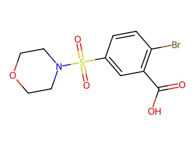 2-Bromo-5-(morpholine-4-sulfonyl)benzoic acid structure