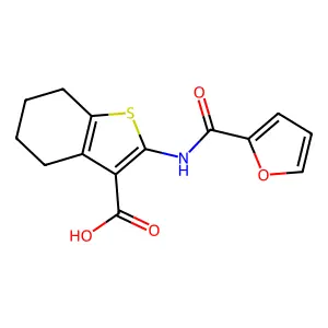 2-(Furan-2-carbonylamino)-4,5,6,7-tetrahydro-1-benzothiophene-3-carboxylic acid structure
