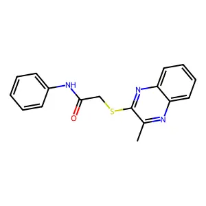 2-[(3-methylquinoxalin-2-yl)sulfanyl]-N-phenylacetamide structure