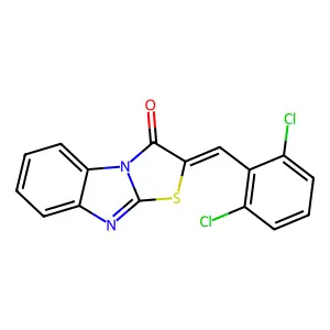 (2Z)-2-(2,6-dichlorobenzylidene)[1,3]thiazolo[3,2-a]benzimidazol-3(2H)-one structure