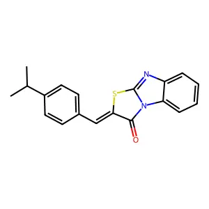 (2Z)-2-[(4-propan-2-ylphenyl)methylidene]-[1,3]thiazolo[3,2-a]benzimidazol-1-one structure