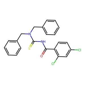 2,4-dichloro-N-(dibenzylcarbamothioyl)benzamide structure