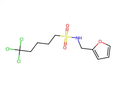 5,5,5-trichloro-N-(furan-2-ylmethyl)pentane-1-sulfonamide structure
