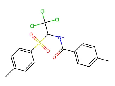 4-methyl-N-(2,2,2-trichloro-1-tosylethyl)benzamide structure