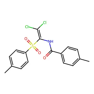 N-[2,2-Dichloro-1-(toluene-4-sulfonyl)-vinyl]-4-methyl-benzamide structure