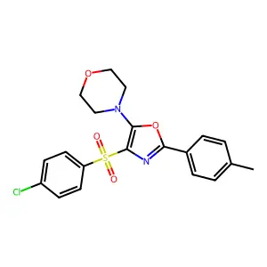 4-(4-((4-Chlorophenyl)sulfonyl)-2-(p-tolyl)oxazol-5-yl)morpholine structure