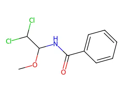 N-(2,2-dichloro-1-methoxyethyl)benzamide structure