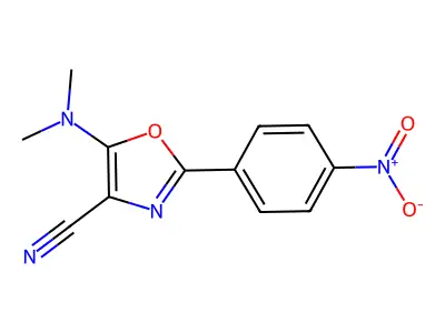 5-(Dimethylamino)-2-(4-nitrophenyl)-1,3-oxazole-4-carbonitrile structure