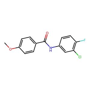 N-(3-chloro-4-fluorophenyl)-4-methoxybenzamide structure