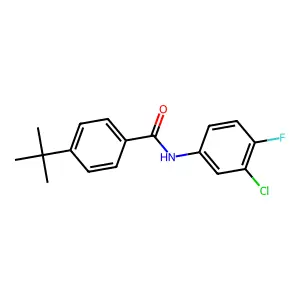 4-tert-butyl-N-(3-chloro-4-fluorophenyl)benzamide structure