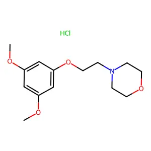 Morpholine, 4-(2-(3,5-dimethoxyphenoxy)ethyl)-, hydrochloride structure
