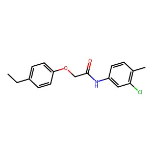 N-(3-chloro-4-methylphenyl)-2-(4-ethylphenoxy)acetamide structure