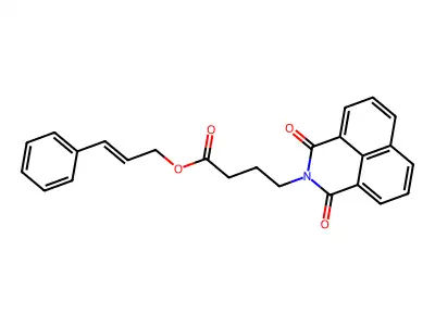 cinnamyl 4-(1,3-dioxo-1H-benzo[de]isoquinolin-2(3H)-yl)butanoate structure