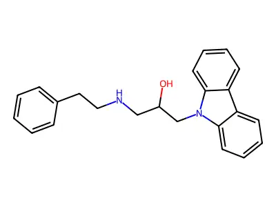 1-Carbazol-9-yl-3-phenethylamino-propan-2-ol structure