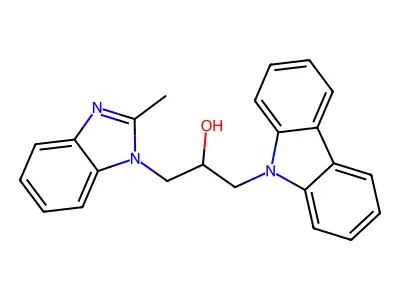 1-Carbazol-9-yl-3-(2-methyl-benzoimidazol-1-yl)-propan-2-ol structure