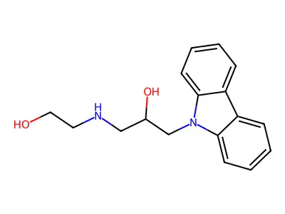 1-Carbazol-9-yl-3-(2-hydroxy-ethylamino)-propan-2-ol structure