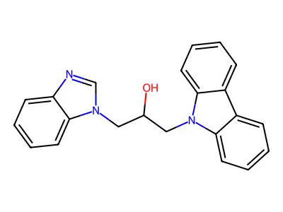 1-Benzoimidazol-1-yl-3-carbazol-9-yl-propan-2-ol structure