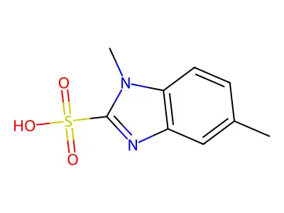 1,5-dimethyl-1H-benzimidazole-2-sulfonic acid structure